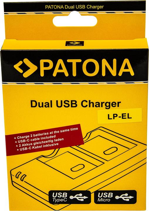 Produktbild Patona Ladegerät Dual USB Canon LP-EL (Kamera Akku Ladegerät)