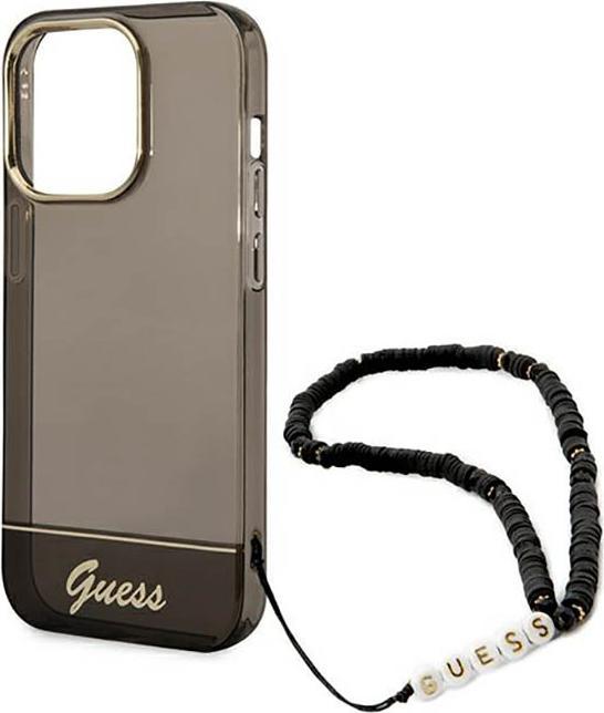 Produktbild Guess GUHCP14XHGCOHK iPhone 14 Pro Max 6,7" czarny/black hardcase Translucent Pearl Strap (Apple iPhone 14 Pro Max)