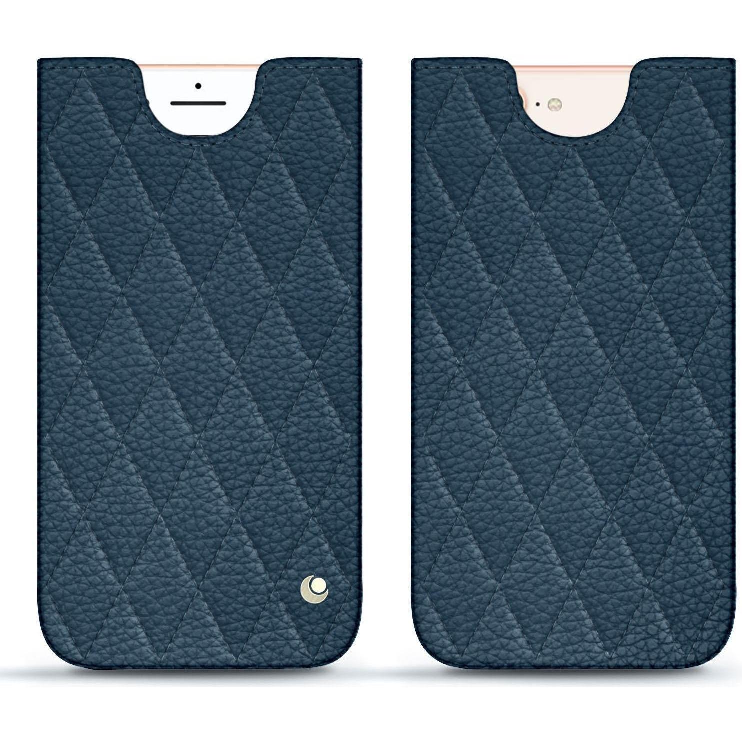 Noreve Lederschutzhülle (Apple iPhone 8 Plus), Smartphone Hülle, Blau