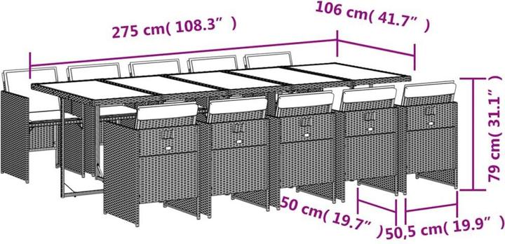 Produktbild vidaXL Garten Essgruppe