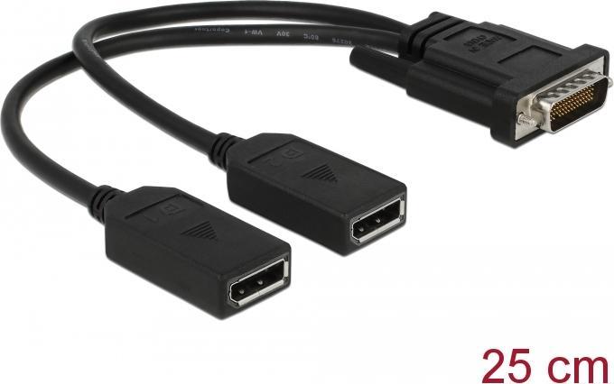 Actual product image Delock Adapter DMS-59 male > 2 x DP female 25 cm (DP, 3000 cm)