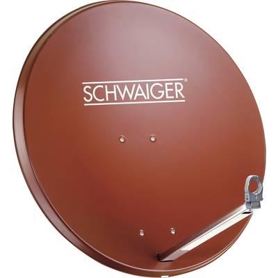 Thumbnail - Schwaiger SAT Anlage 80 cm 4 Teilnehmer Quad-LNB (mit Switch) Ziegel-Rot (Parabolantenne, 38.50 dB, DVB-S / -S2), SAT Sp...