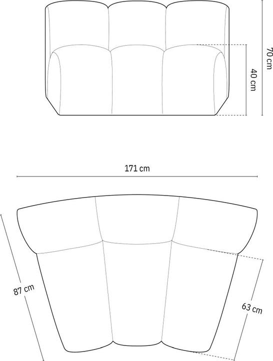 Image du produit Micadoni Chauffeuse, "Lupine", 1 Place, 154x95x70Fabriqué en Europe (2 places, 3 places, 4 places)