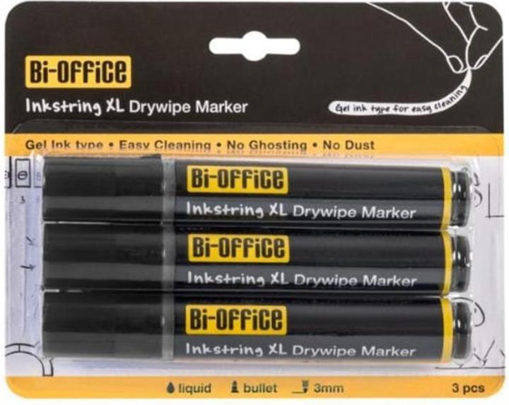 Image du produit Bi-Office Marqueur pour tableau blanc à encre noire, 3 pièces (3 x)