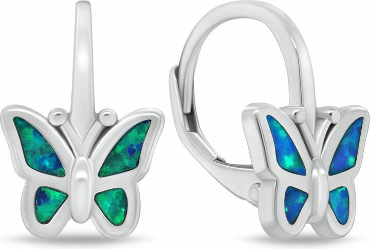 Immagine prodotto Brilio Silberne Mädchenohrringe Butterflies EA1239WB (Argento)