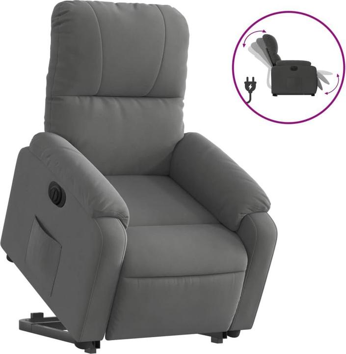 Actual product image VidaXL Relaxing armchair stand-up aid electric microfibre fabric