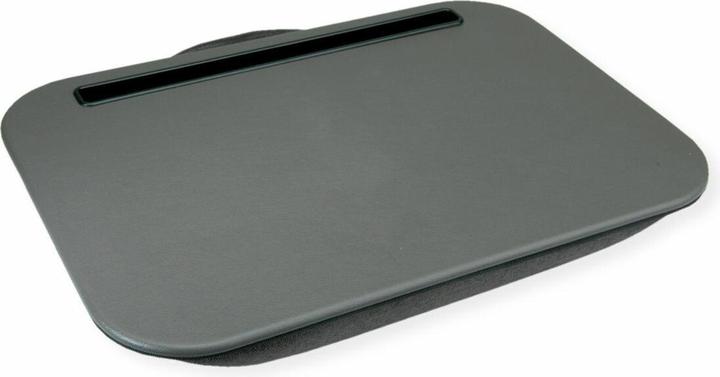 Value Vassoio per ginocchia / vassoio per laptop/tablet con cuscino, grigio