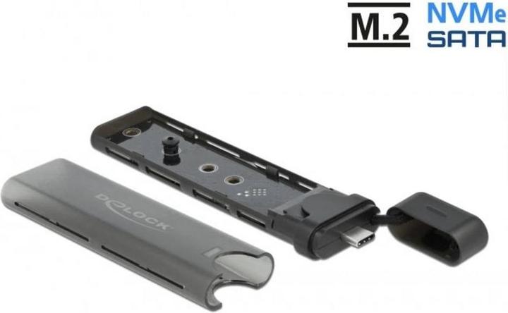 Produktbild Delock Externes Gehäuse USB-C, NVME&SATA M.2, bootfähig, 10Gbps (M.2)