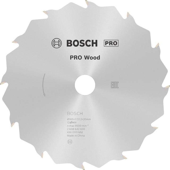 Produktbild Bosch Professional Zubehör PRO Wood Kreissägeblatt, 165 x 1.7 x 20 mm