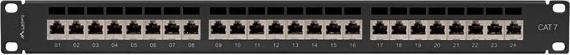 Image du produit Lanberg Panneau de brassage 24 ports 1U cat.7 FTP noir PPS7-1024-B