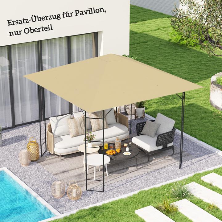 Image du produit Outsunny Pavillon Ersatzdach Oxfordstoff Beige (298 cm, 298 cm)