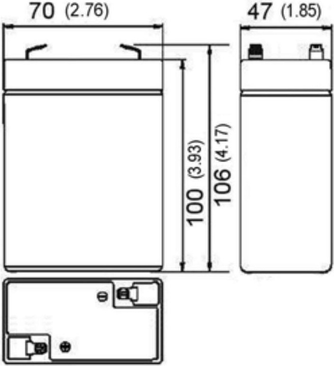 Produktbild Kern Akku GAB-A04 für Waagen GAB-N, CFS, CPB-D/N, RPB-D (6 V, 4.50 Ah)
