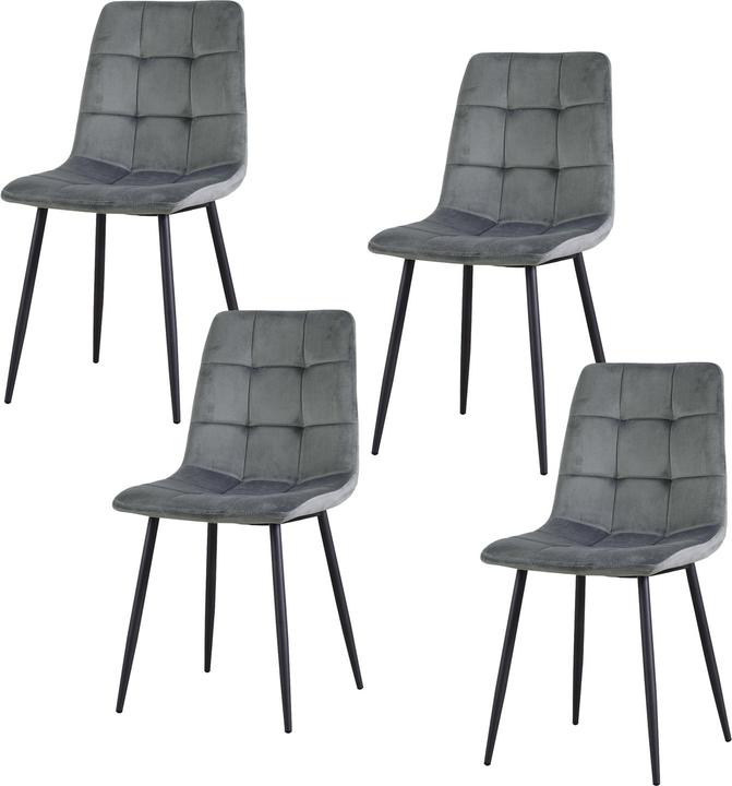 Produktbild HTI-Living Stuhl Mesa Velvet Grau