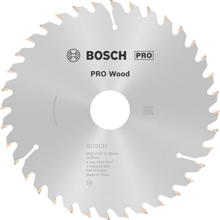 Actual product image Bosch Professional Zubehör PRO Wood circular saw blade, 165 x 2.6 x 30 mm