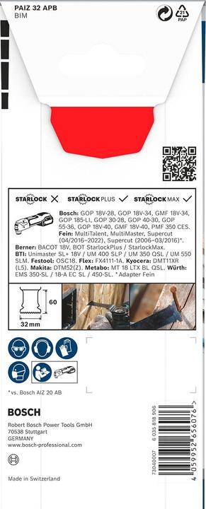 Immagine prodotto Bosch Professional Zubehör PRO PAIZ 32 Lama APB per utensili multifunzione, 32 x 60 mm