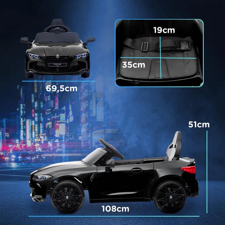 Actual product image Aiyaplay Kinder Elektroauto Kunststoff, Metall Schwarz (12 V)