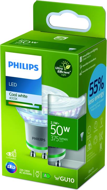 Produktbild Philips LED Classic (GU10, 2.10 W, 375 lm, 1 x, B)