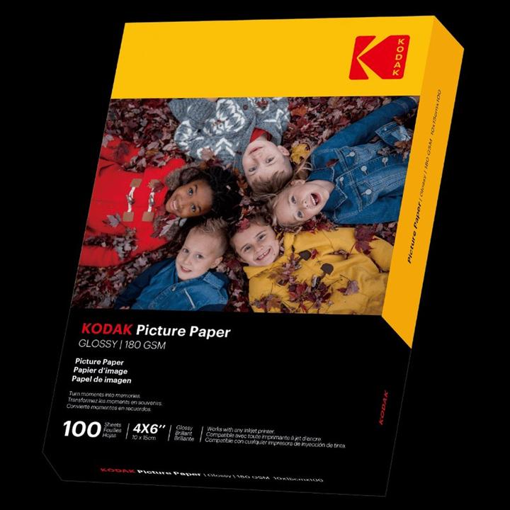 Actual product image Kodak 180gsm 9.1mil Glossy 4/6x100 (180 g/m², 10 x 15 cm, A6, 100x)