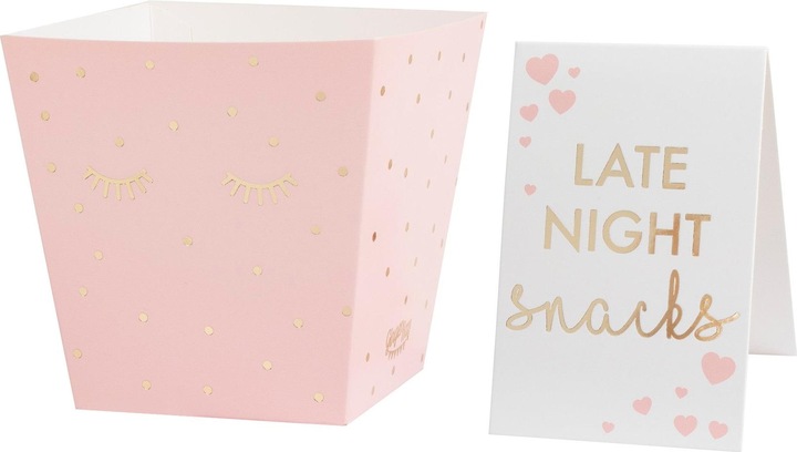 Produktbild Ginger Ray Sleep Over Popcorn Box rosa mit goldenen Wimpern (8 x)