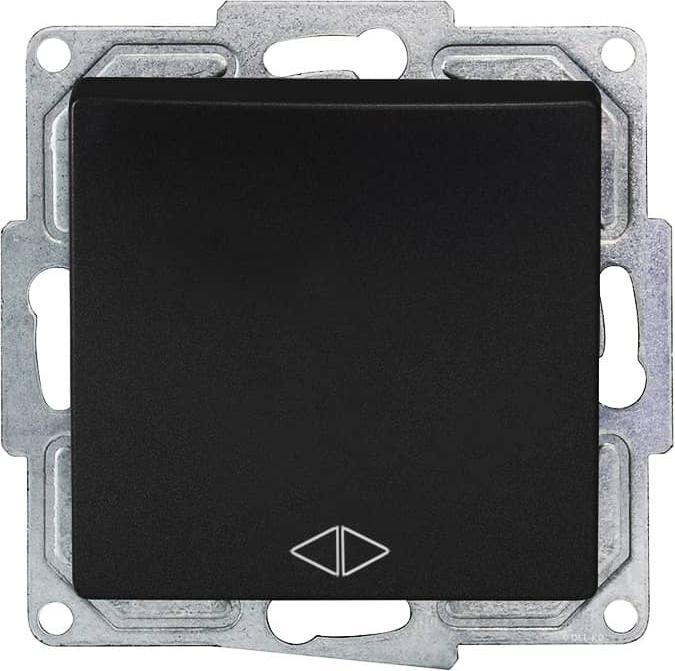 Actual product image Gunsan Visage cross switch Flush-mounted switch Black