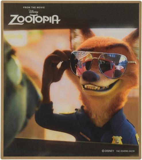 Actual product image Disney Nick Wilde Klare Farbige Karte Sonnenbrille
