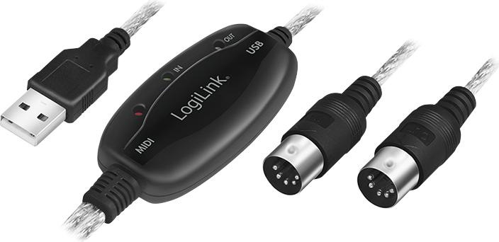 Actual product image LogiLink MIDI Adapter (1.90 m, USB 2.0)