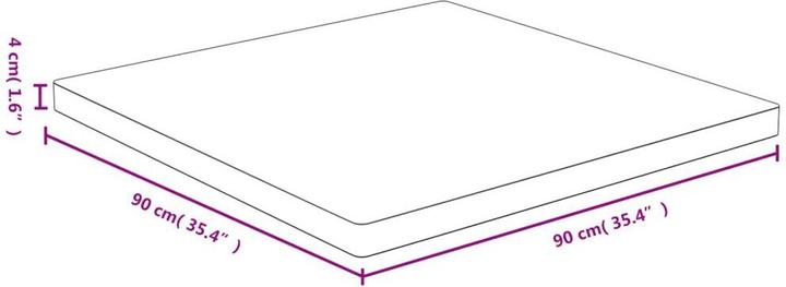 Actual product image VidaXL Douglas (90 x 90 x 4 cm)