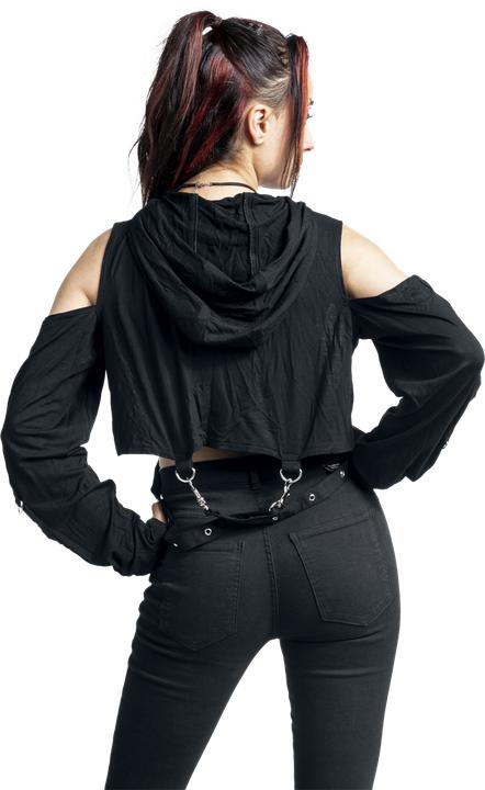 Produktbild Gothicana by EMP Cropped Hoodie mit Riemen (M)