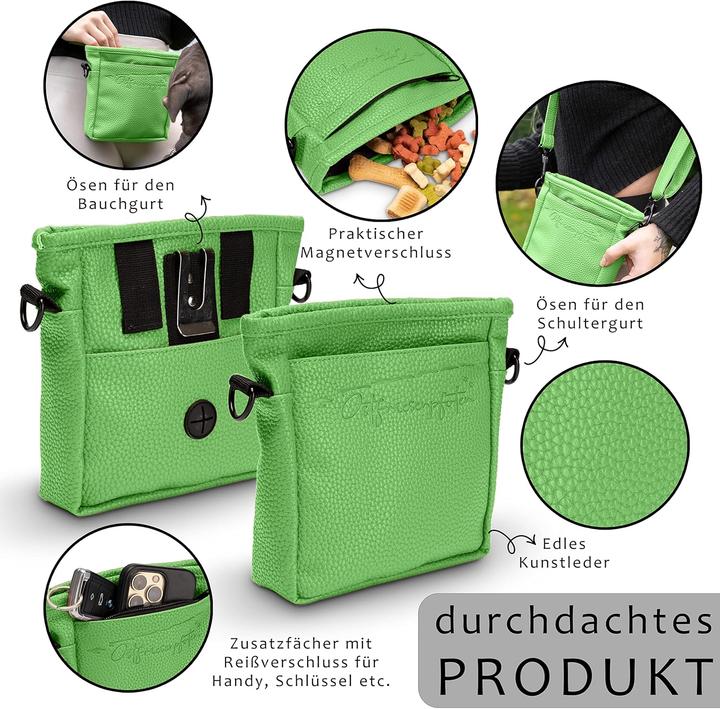 Actual product image Ostfriesenpfoten Leckerlibeutel Frieda mit Einhandmagnetverschluss (M, Agility, Upbringing)