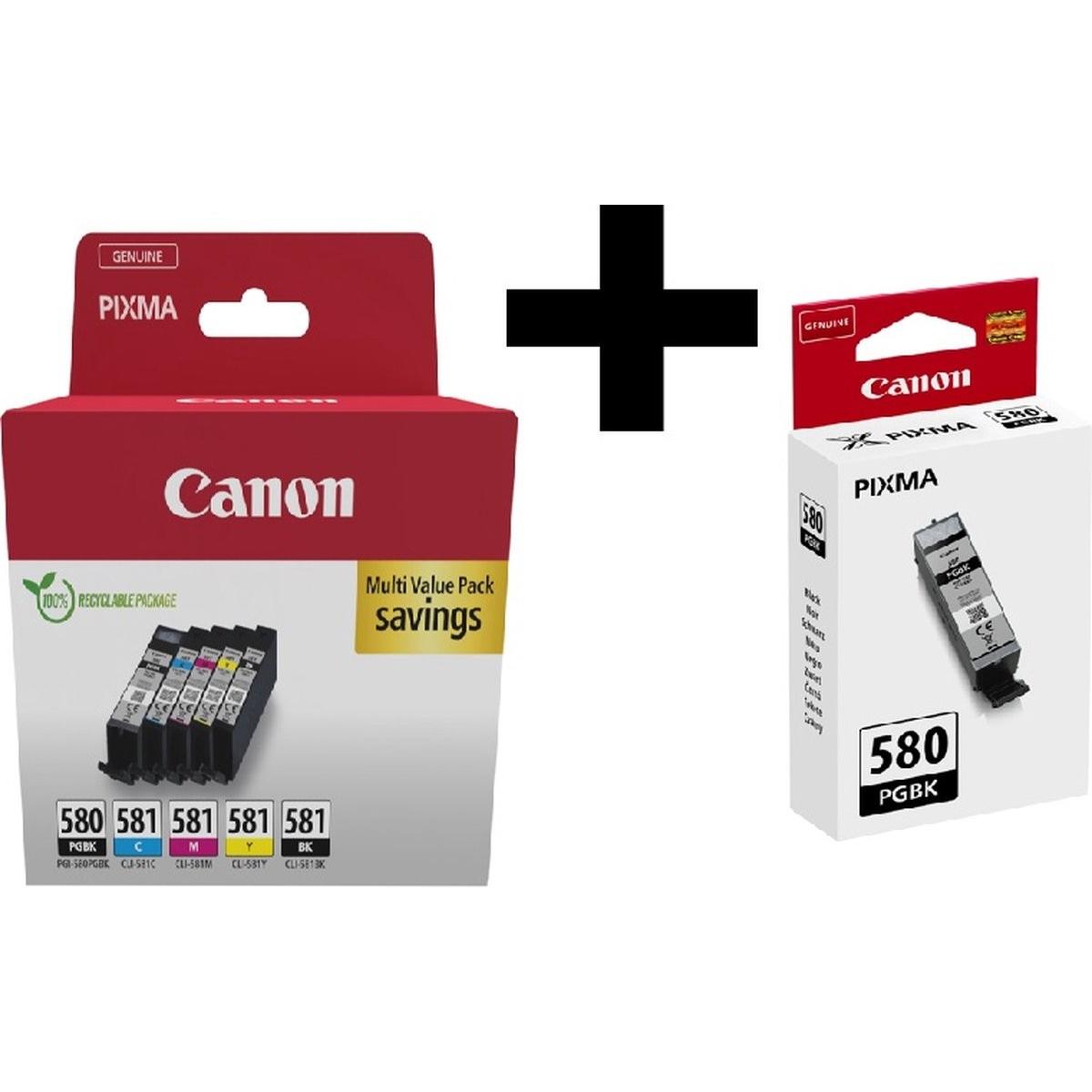 Canon, Cartucce, 2x pgi580/cli581 multi+zw (2078C007, 2078C001) (FC)