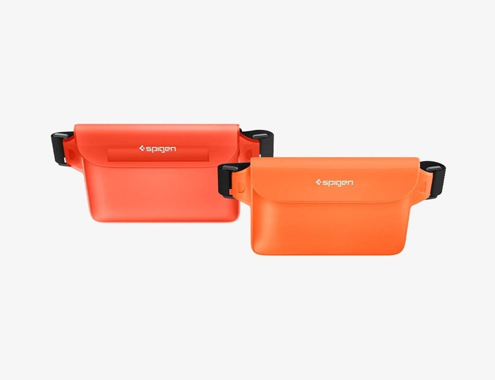 Actual product image Spigen Universal Waterproof A620 Case & Waist Bag Sunset Orange AMP06021