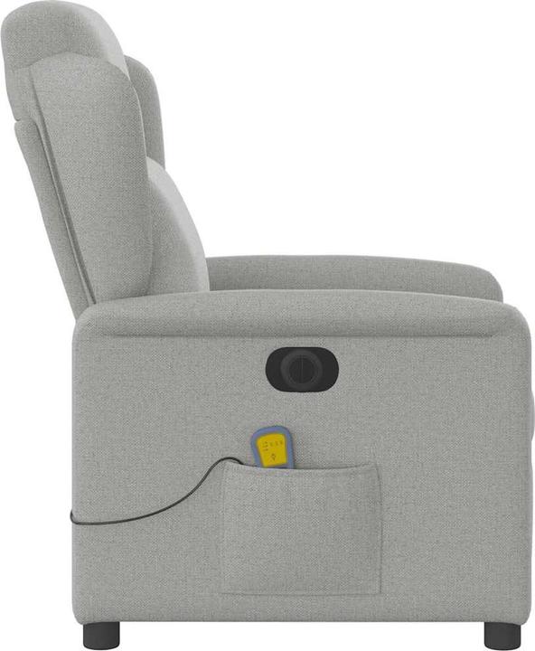 Immagine prodotto vidaXL Poltrona massaggiante elettrica in tessuto grigio nuvola