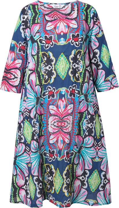 Produktbild Miamoda Midikleid, A-Linie, florales Muster, 3/4-Ärmel (56)