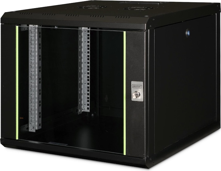 Actual product image Digitus DN-19 09U-6/6-SW Wall cabinet black (9 RU, 19 inch rack)