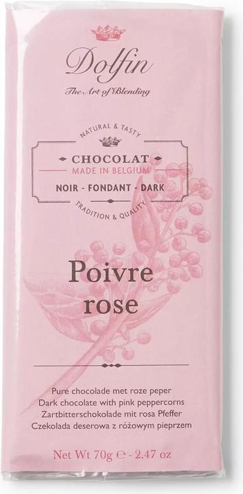 Actual product image Dolfin Dark chocolate with pink pepper (70 g)