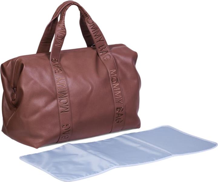 Actual product image Childhome Wickeltasche Mommy Bag Signatur Leder dunkelbraun