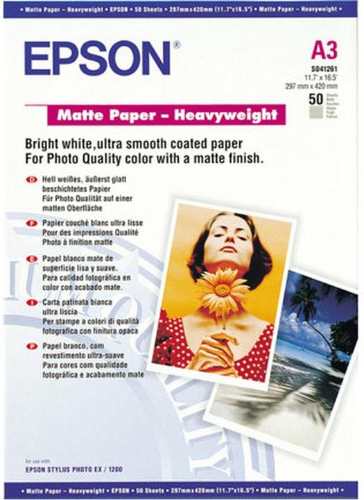 Immagine prodotto Epson Carta pesante, 50 fogli (167 g/m², A3, 50 pz.)