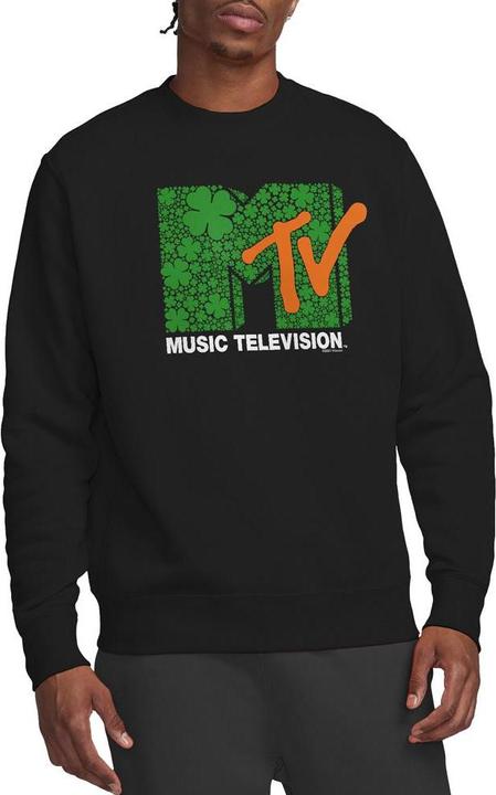 Actual product image MTV Unisex Adult Shamrock Logo St Patricks Day Sweatshirt (L)