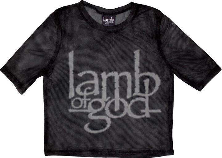 Produktbild Lamb Of God Logo Netzgewebe Crop Top (Girlie) (XXL)