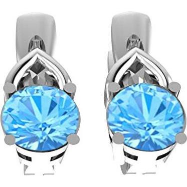 Beneto, Ohrringe, Exclusive - Silver earrings with topaz TOPAGUC1952 (L)