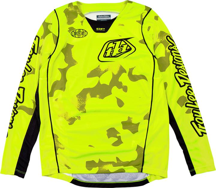 Produktbild Troy Lee Designs GP Pro Jersey, Blotted, flo yellow, youth XL (XL)