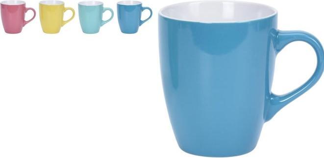 Koopman 4er Set Tassen aus Keramik - ca. 340 ml (340 ml, 4x)