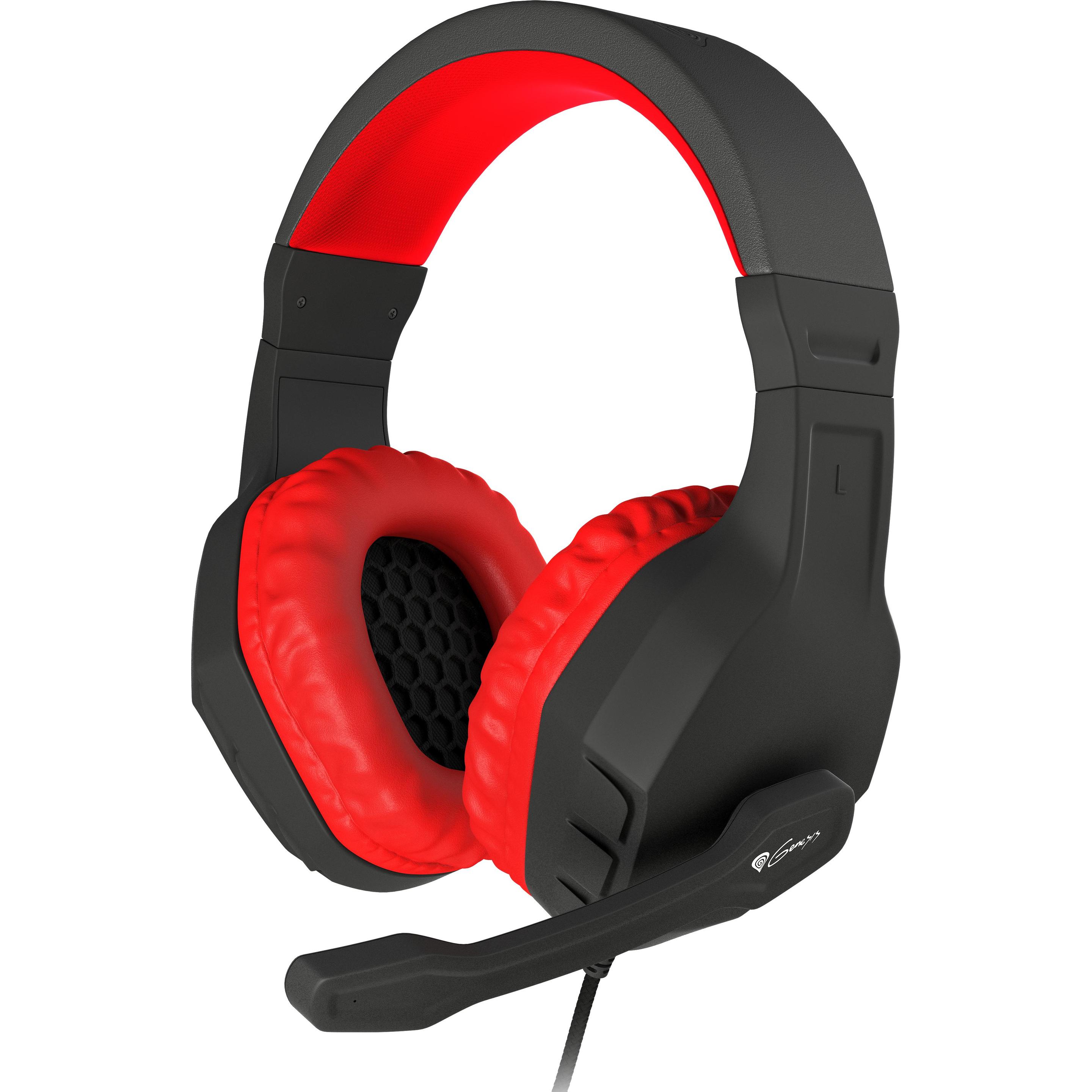 Genesis ARGON 200 (Kabelgebunden), Gaming Headset, Schwarz, Rot