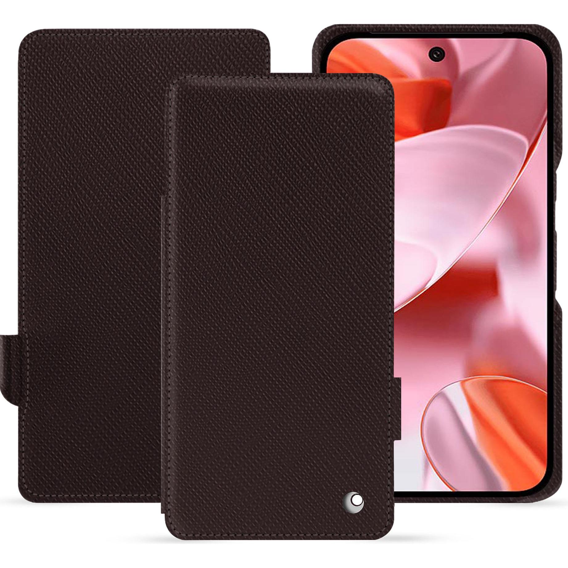 Noreve Lederschutzhülle horizontal (Google Pixel 9), Smartphone Hülle, Braun