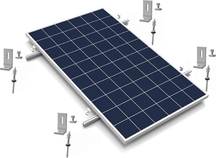 Image du produit Autosolar Kit de fixation pourternit ondulé / tôle ondulée - 1 (Matériel de montage du système solaire)
