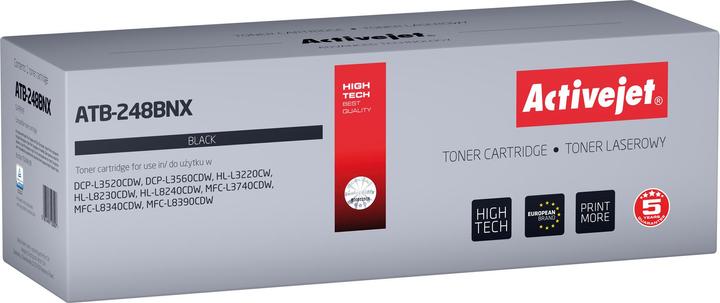 Actual product image Activejet ATB-248BNX Toner für Brother Drucker Ersatztoner Brother TN248XLBK Supreme 3000 Seiten (FC)