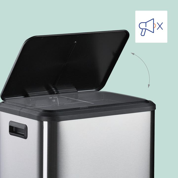 Produktbild Relaxdays Mülleimer mit 2 Fächern 2 x 15 Liter (30 l)