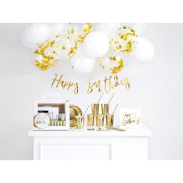 Thumbnail - Partydeco Party Dekorationsset Gold Geburtstagsdeko 60-tlg.