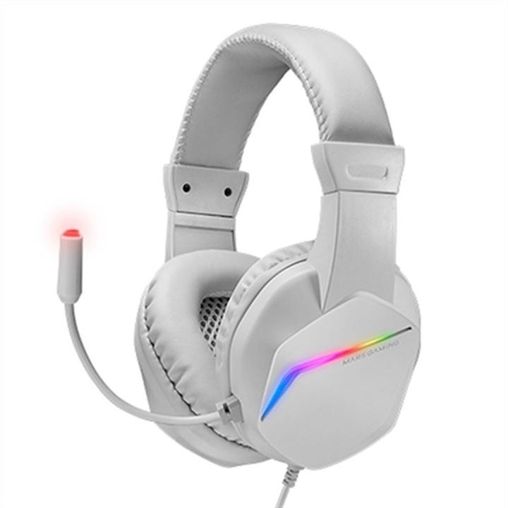 Produktbild Mars Gaming Casque Micro Gamer MH122 RGB (Blanc) (Kabelgebunden)