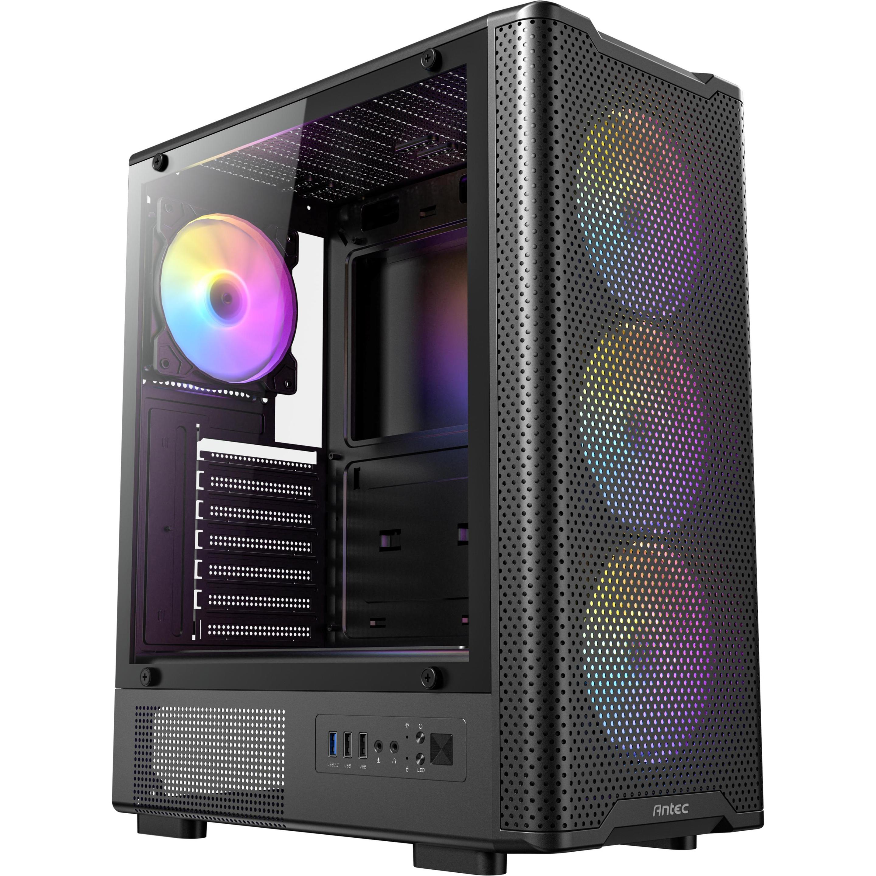 Antec Nero Boitier Moyen Tour Atx Vx310 Rgb Avec Panneau Vitré (Noir) (Atx), Case Pc,